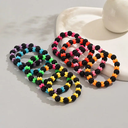 Sweet Color Block Resin Wholesale Bracelets