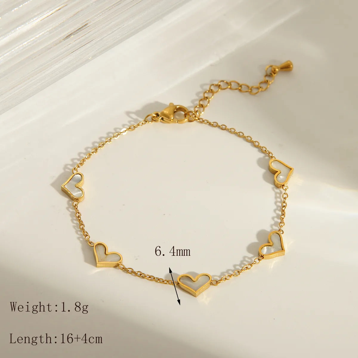 Sweet Commute Heart Shape Flower Butterfly 304 Stainless Steel 18K Gold Plated Bracelets In Bulk