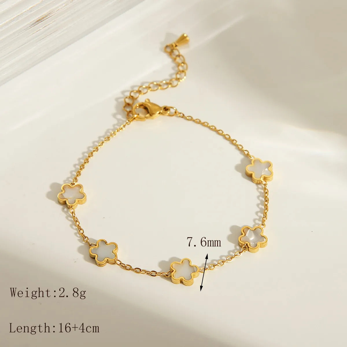 Sweet Commute Heart Shape Flower Butterfly 304 Stainless Steel 18K Gold Plated Bracelets In Bulk