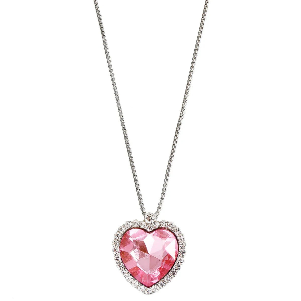 Sweet Commute Heart Shape Rhinestones Copper Alloy Wholesale Pendant Necklace