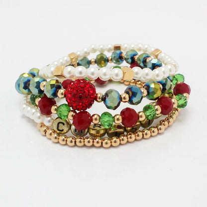 Sweet Commute Snowflake Metal Beaded Women'S Bracelets