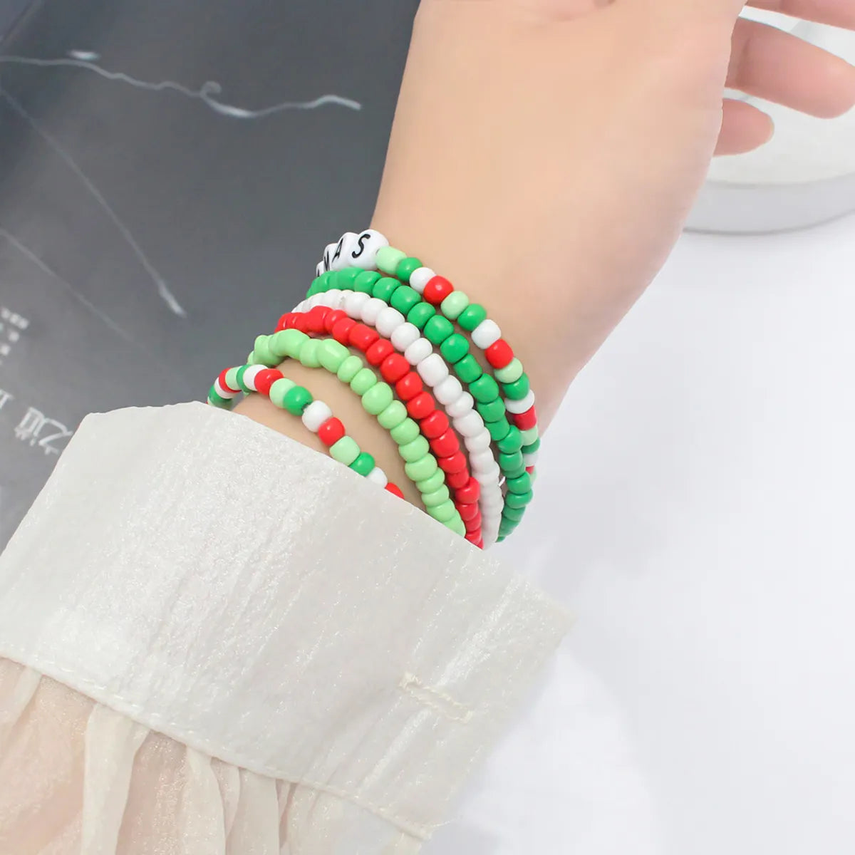 Sweet Commute Snowflake Metal Beaded Women'S Bracelets