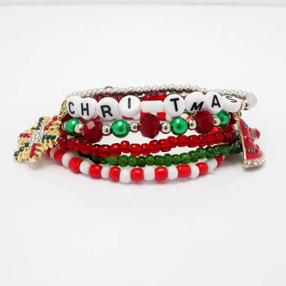 Sweet Commute Snowflake Metal Beaded Women'S Bracelets