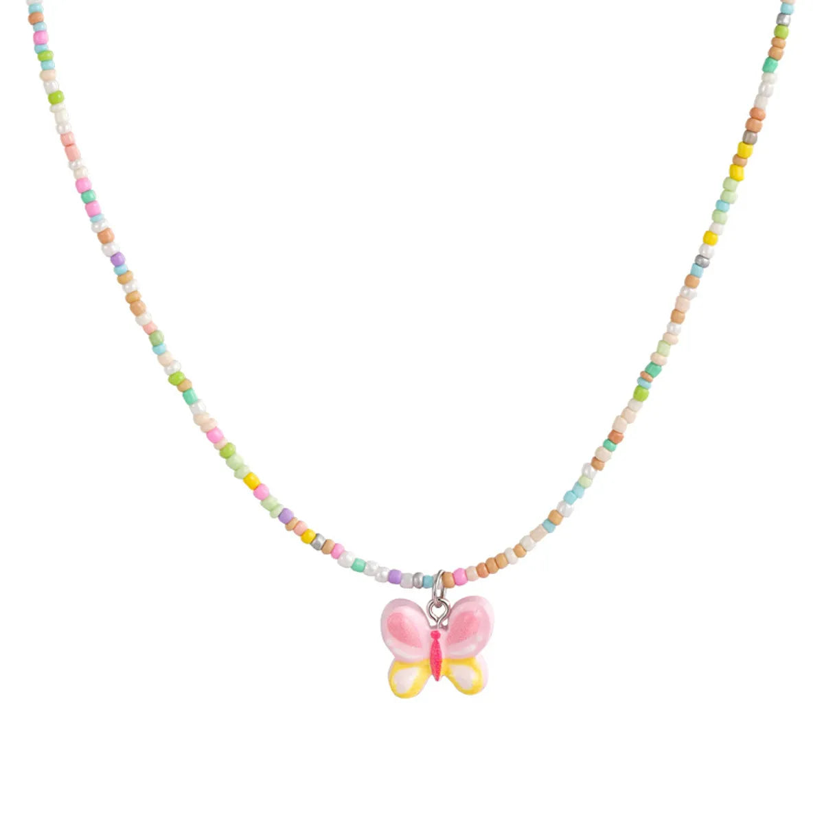 Sweet Cool Style Butterfly Beaded Arylic Women's Pendant Necklace