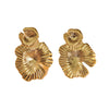 Sweet Cool Wind Flower Lotus Leaf Earrings For Women Stainless Steel Stamping