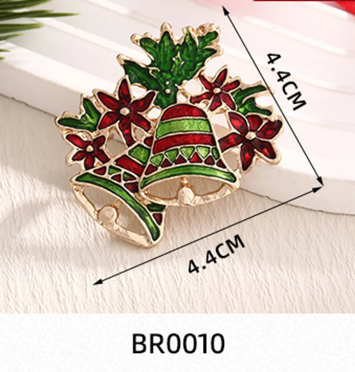 Sweet Crutch Bow Knot Bell Alloy Enamel Unisex Brooches