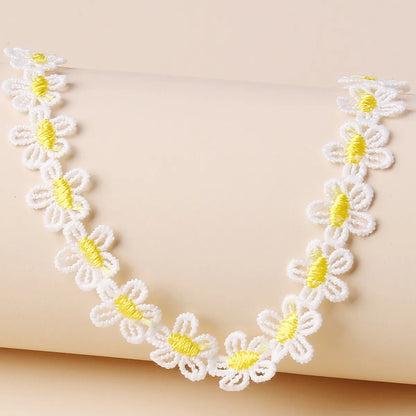 Sweet Flower Alloy Lace Women's Choker