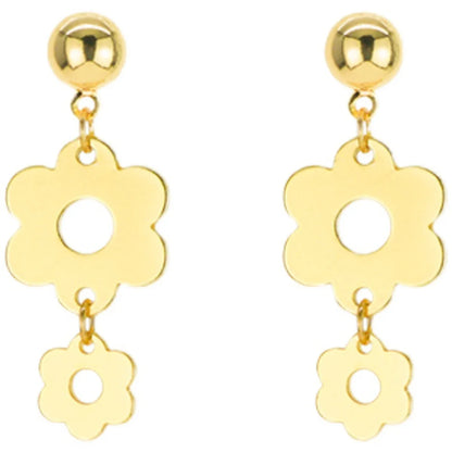 Sweet Flower Alloy Plating Women's Drop Earrings