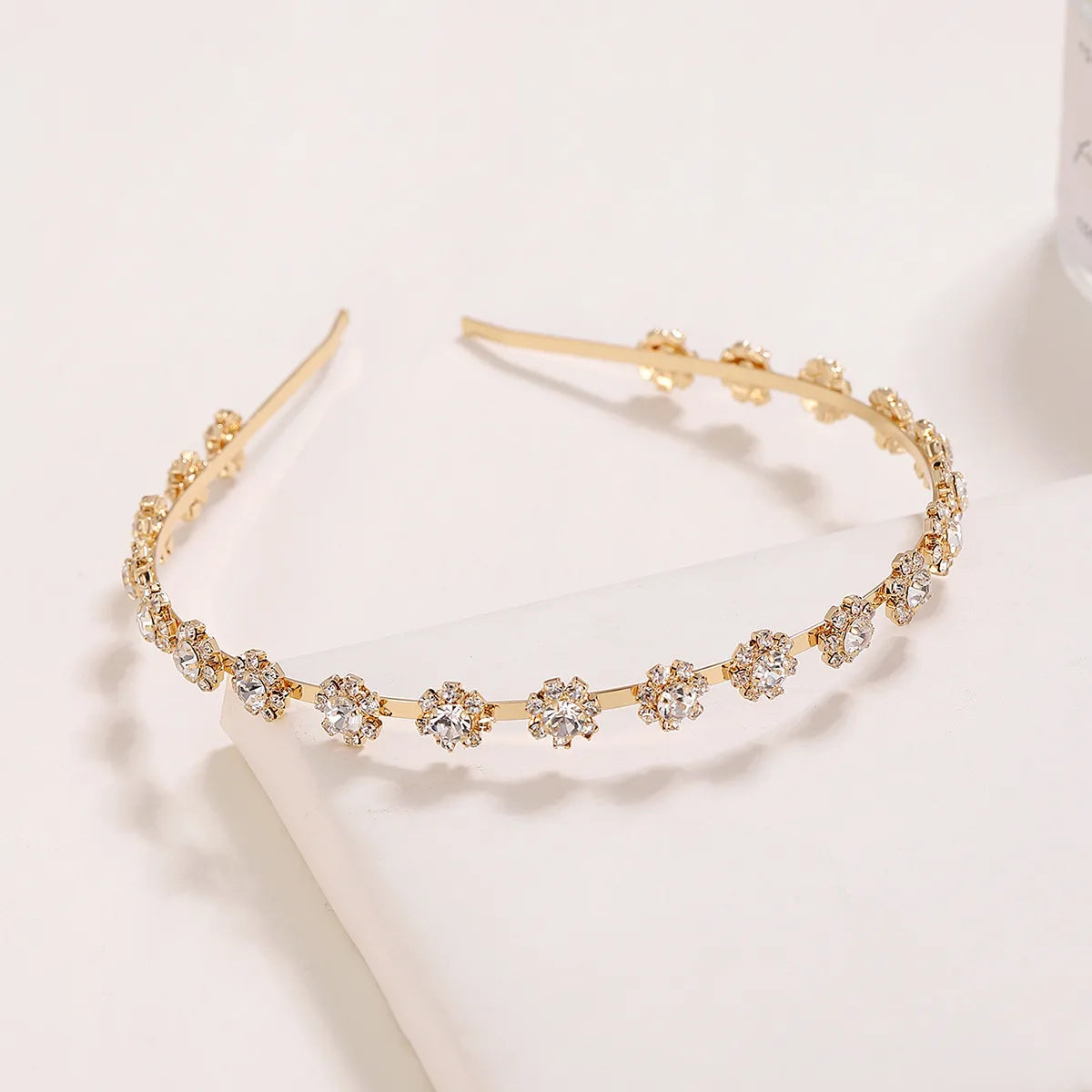 Sweet Flower Alloy Rhinestone Plating Hair Band