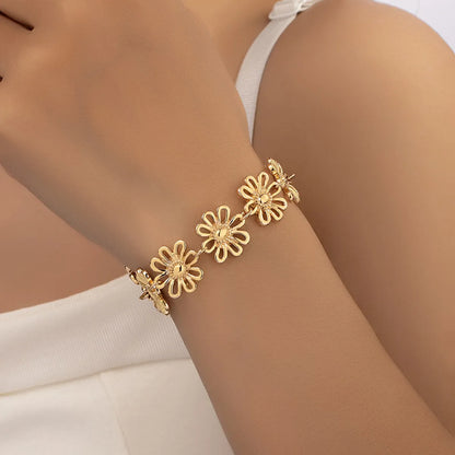 Sweet Flower Alloy Wholesale Bracelets