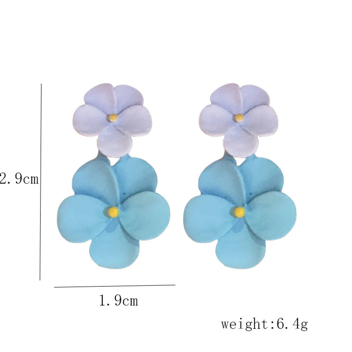 Sweet Flower Alloy Women's Drop Earrings