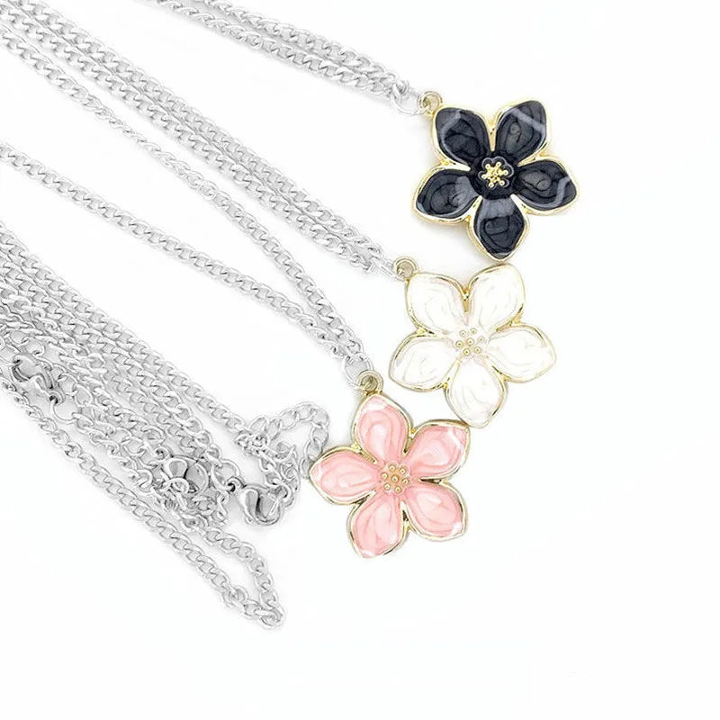 Sweet Flower Alloy Women'S Pendant Necklace