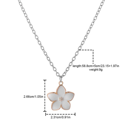 Sweet Flower Alloy Women'S Pendant Necklace