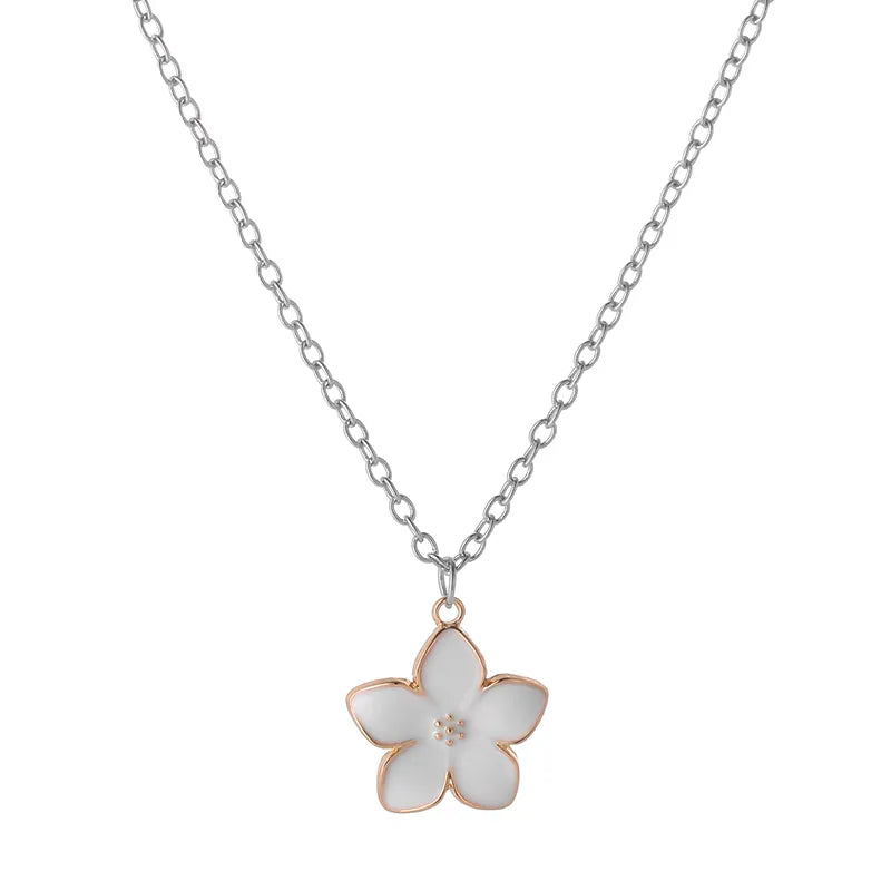 Sweet Flower Alloy Women'S Pendant Necklace