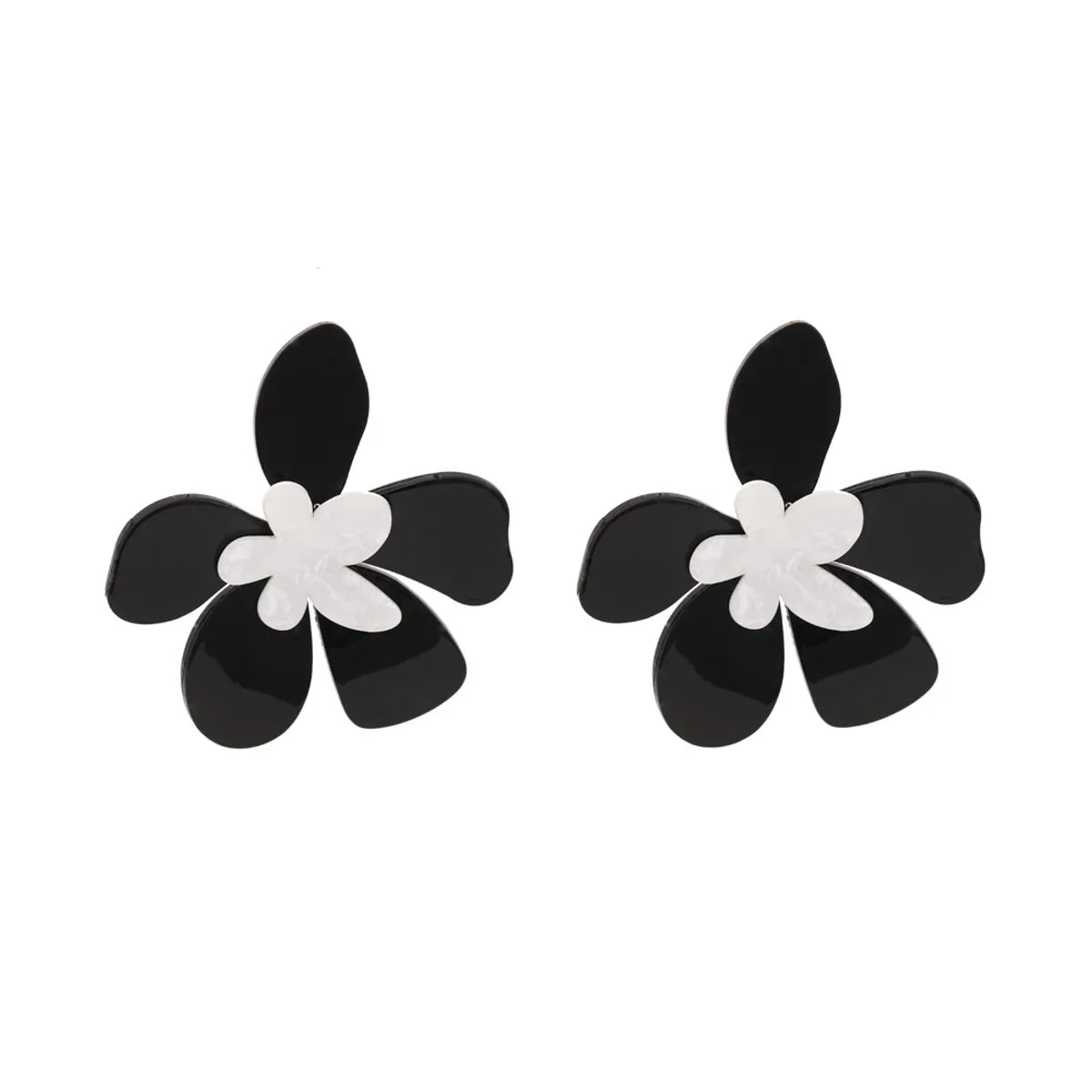 Sweet Flower Arylic Women's Drop Earrings