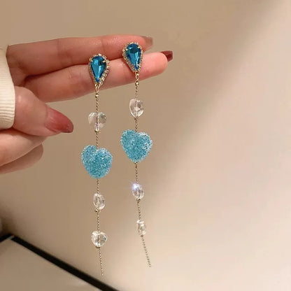 1 Pair Sweet Flower Bow Knot Beaded Alloy Drop Earrings