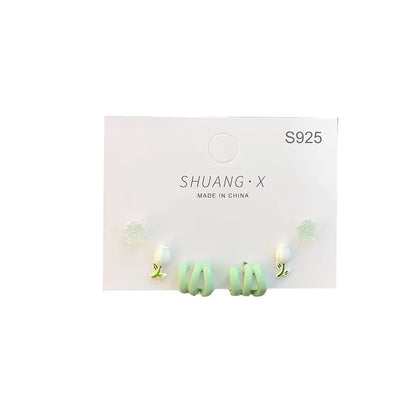 Sweet Flower Butterfly Alloy Plating Women'S Earrings