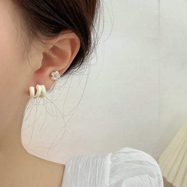 Sweet Flower Butterfly Alloy Plating Women'S Earrings