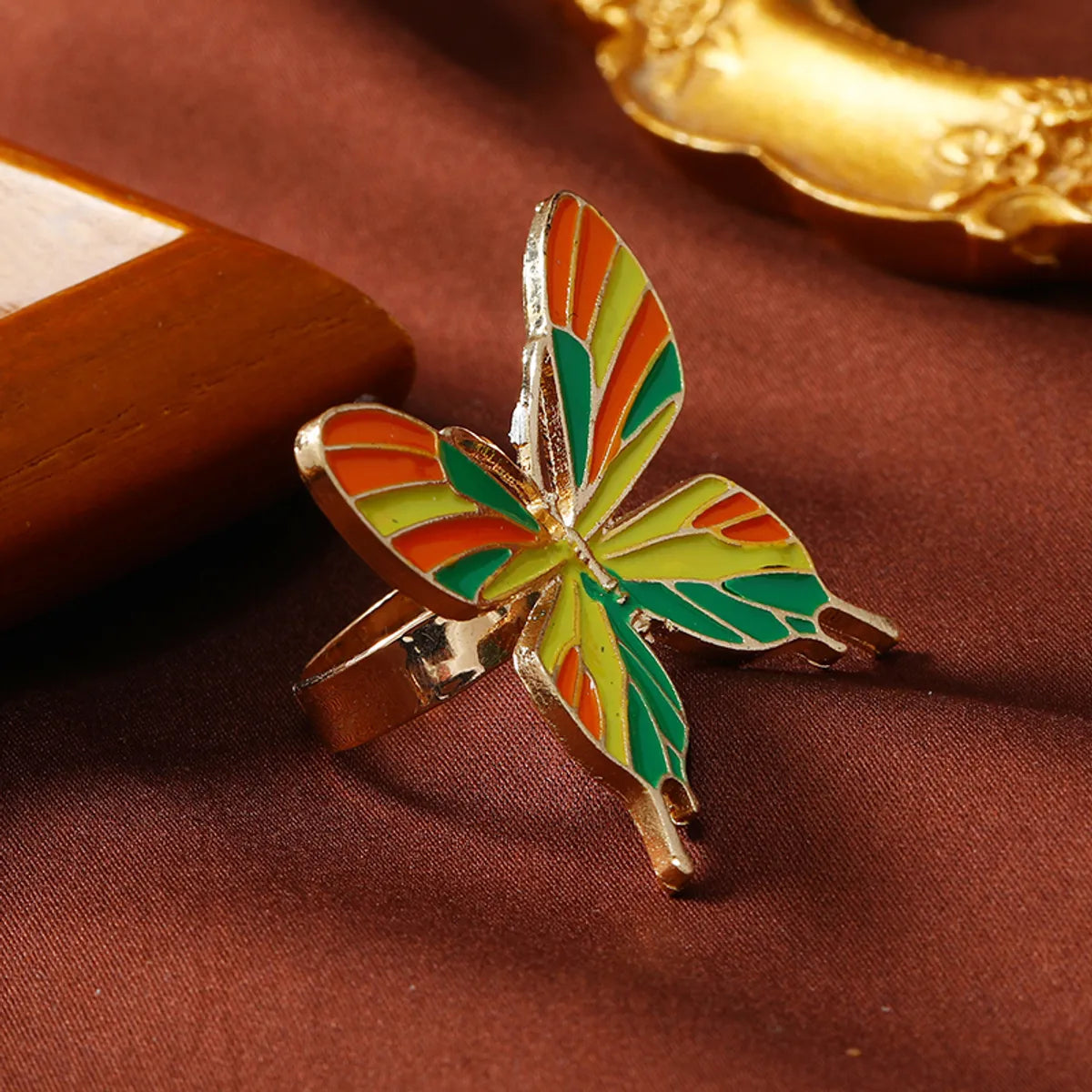 Sweet Flower Butterfly Alloy Unisex Open Rings