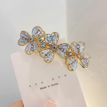 Sweet Flower Butterfly Bow Knot Alloy Rhinestone Hair Clip