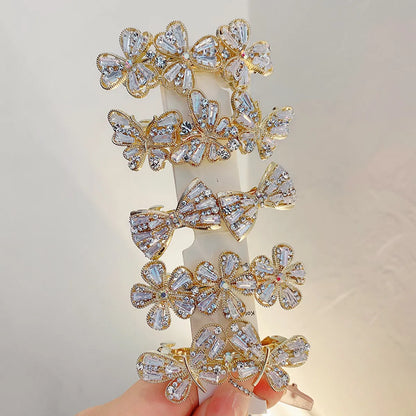 Sweet Flower Butterfly Bow Knot Alloy Rhinestone Hair Clip