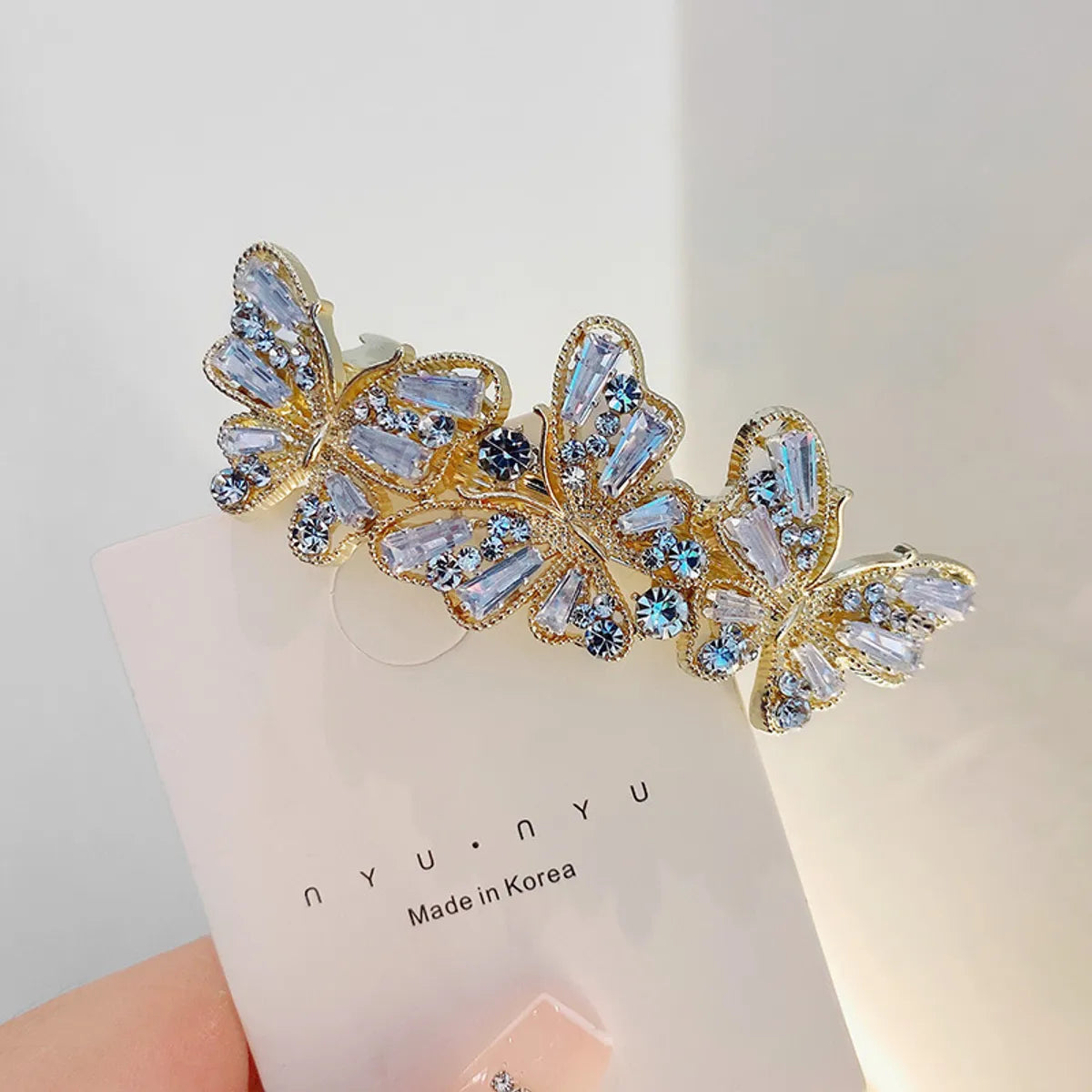 Sweet Flower Butterfly Bow Knot Alloy Rhinestone Hair Clip