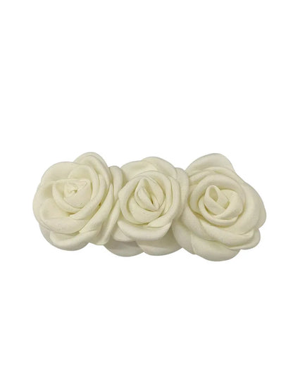 Sweet Flower Cloth Epoxy Hair Clip Hair Tie 1 Piece