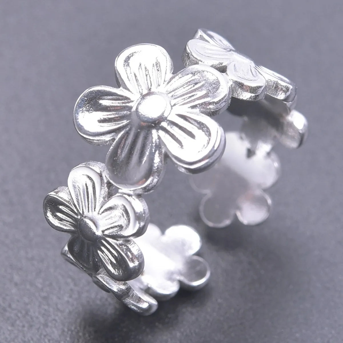 Sweet Flower Metal Wholesale Open Ring