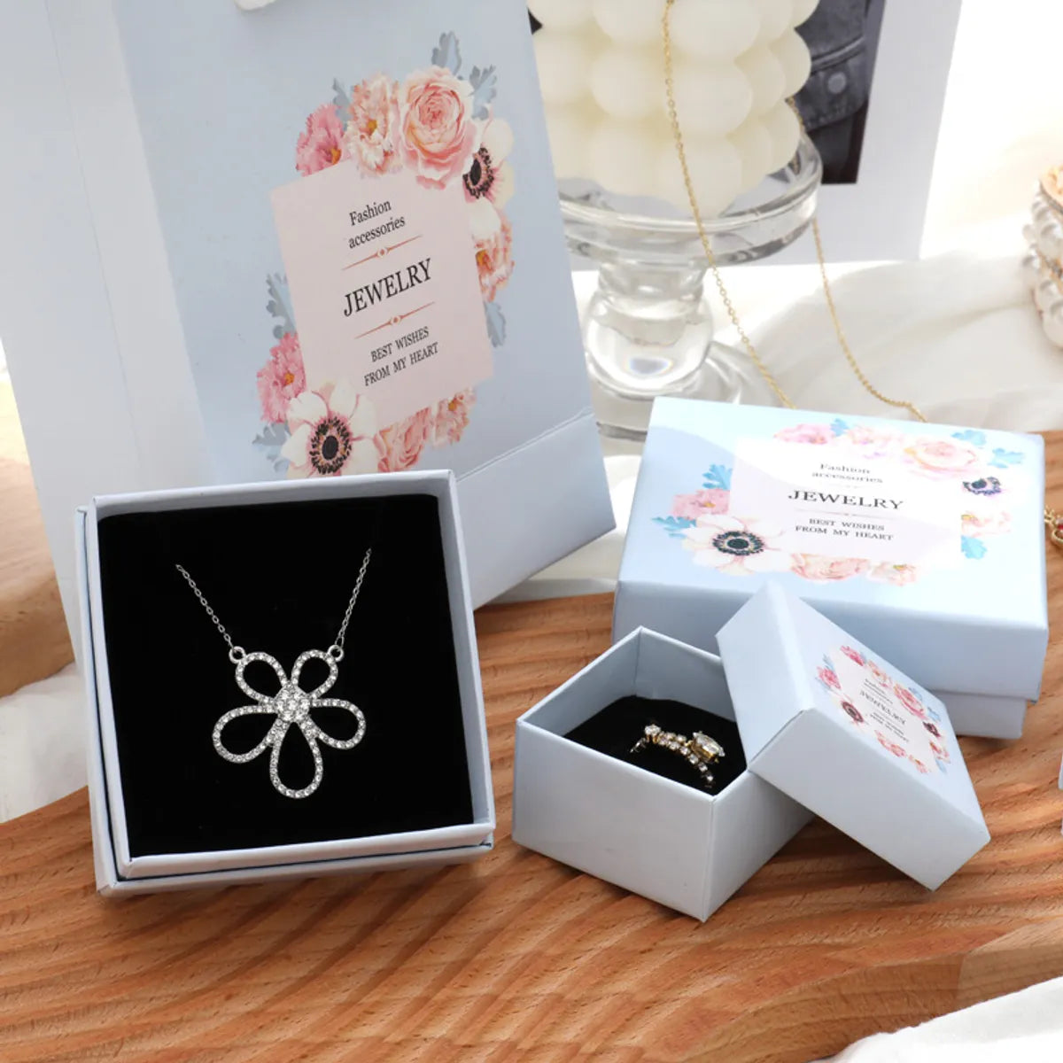 Sweet Flower Paper Jewelry Boxes