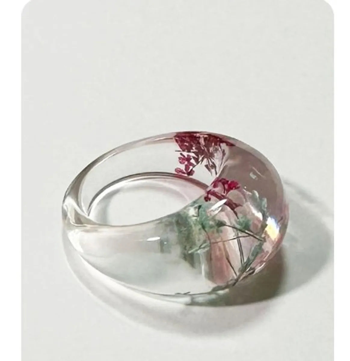 Sweet Flower Resin Epoxy Women'S Rings