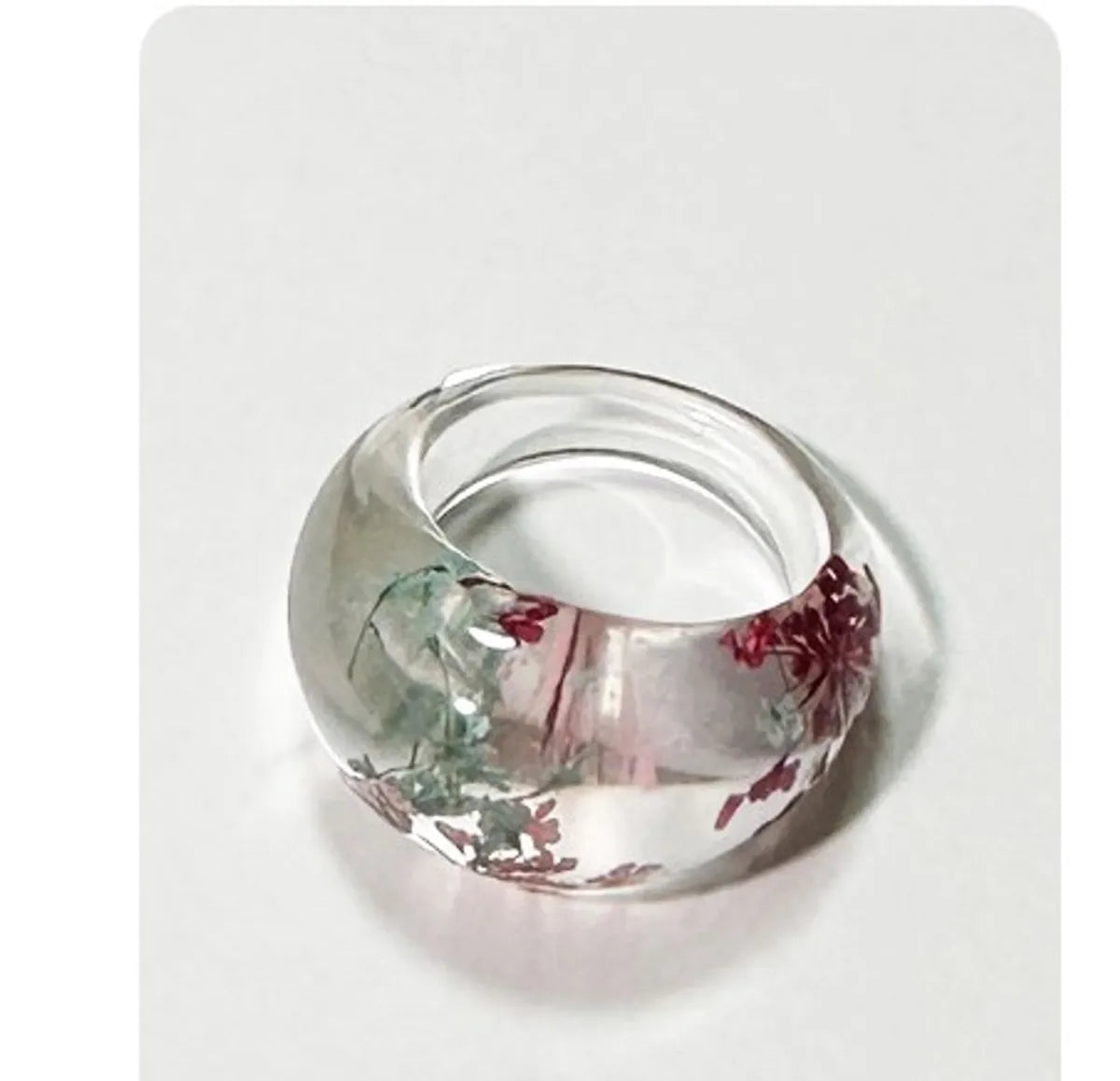 Sweet Flower Resin Epoxy Women'S Rings