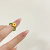 Sweet Flower Resin Women'S Rings