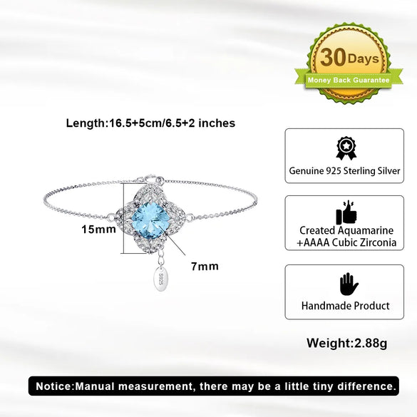 Sweet Four Leaf Clover Sterling Silver Plating Inlay Zircon White Gold Plated Rhodium Plated Silver Plated Bracelets