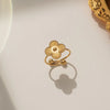 Sweet Four Leaf Clover Titanium Steel Plating 18k Gold Plated Bracelets