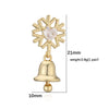 Sweet Geometric Christmas Tree Bell Earrings With Copper Inlay And Zircon Accents For Women