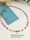 Sweet Geometric Color Block Freshwater Pearl Tourmaline Copper Beaded Handmade Women's Necklace