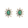 Sweet Geometric Copper Plating Zircon Women'S Earrings Necklace 1 Pair