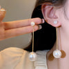 Sweet Geometric Flower Bow Knot Imitation Pearl Alloy Inlay Rhinestones Women'S Earrings 1 Pair