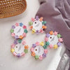 Sweet Handmade Bow Grip Hair Clip For Children Solid Color Mini Princess Hair Accessory In Plastic And Resin