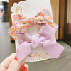 Sweet Handmade Fabric Bow Side Hair Clip Cute No Damage Hair Accessory For Girls And Children