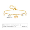 Sweet Heart Shape 201 Stainless Steel 18K Gold Plated Zircon Bracelets In Bulk