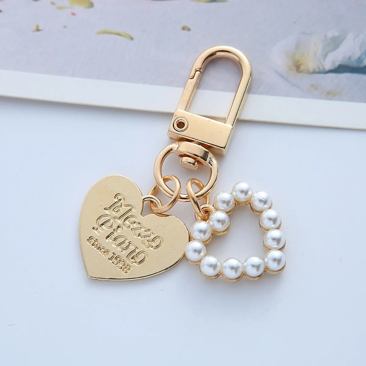 Sweet Heart Shape Alloy Unisex Keychain