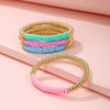 Sweet Heart Shape Arylic Soft Clay Beaded Enamel Kid'S Bracelets 1 Set