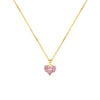 Sweet Heart Shape Butterfly Bow Knot Alloy Plating Inlay Artificial Pearls Rhinestones Opal Women'S Necklace
