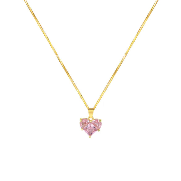 Sweet Heart Shape Butterfly Bow Knot Alloy Plating Inlay Artificial Pearls Rhinestones Opal Women'S Necklace