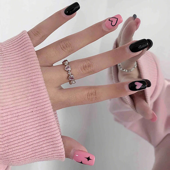 Sweet Heart Shape Copper Inlay Zircon Open Ring