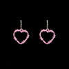 Sweet Heart Shape Dragonfly Butterfly Metal Stoving Varnish Hollow Out Women'S Drop Earrings 1 Pair