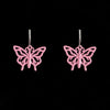 Sweet Heart Shape Dragonfly Butterfly Metal Stoving Varnish Hollow Out Women'S Drop Earrings 1 Pair