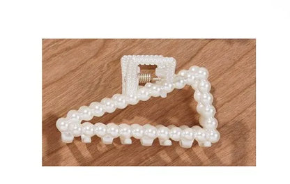 Sweet Heart Shape Imitation Pearl Inlay Pearl Hair Claws