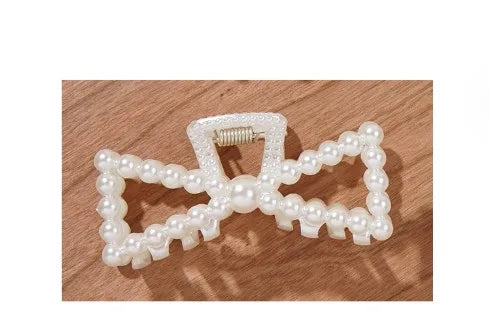 Sweet Heart Shape Imitation Pearl Inlay Pearl Hair Claws